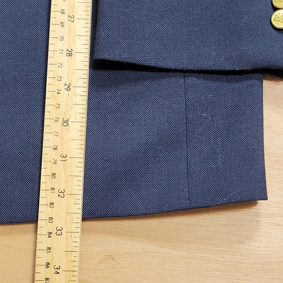 Stafford Sports Coat Mens 46L Jacket Blue Gold Buttons - Picture 3 of 15